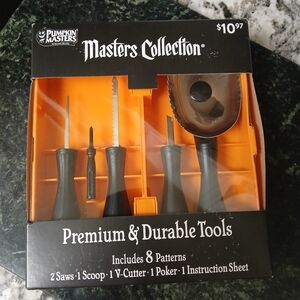 Pumpkin Carving Tool Set - Black and Orange